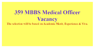 359 MBBS Medical Officer Vacancy in UKMSSB