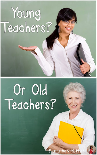 Young Teachers or Old Teachers? This post addresses the qualities of new teachers and veteran teachers, as well as some qualities that truly make a great teacher!