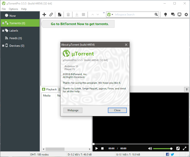 uTorrent PRO v3.5.5 build 44954\