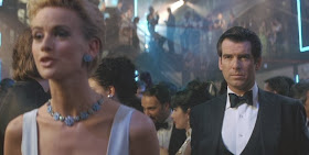 Daphne Deckers with Pierce Brosnan in Tomorrow Never Dies