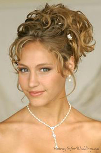 Curly Wedding Updo Hairstyle