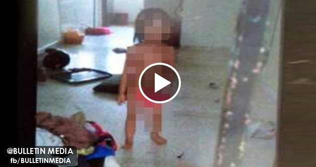 (VIDEO) Menyedihkan ! Budak perempuan 2 tahun ditinggalkan dalam keadaan lapar, ketakutan di Sungai Buloh