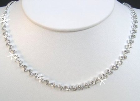 Crystal Necklace Set for Bridal Wedding Prom Pageant