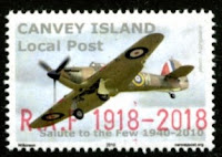 Canvey Local Post RAF Centenary Hurricane Stamp