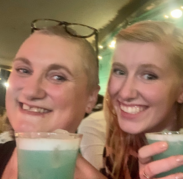 madmumof7 and Future daughter in law with green cocktails