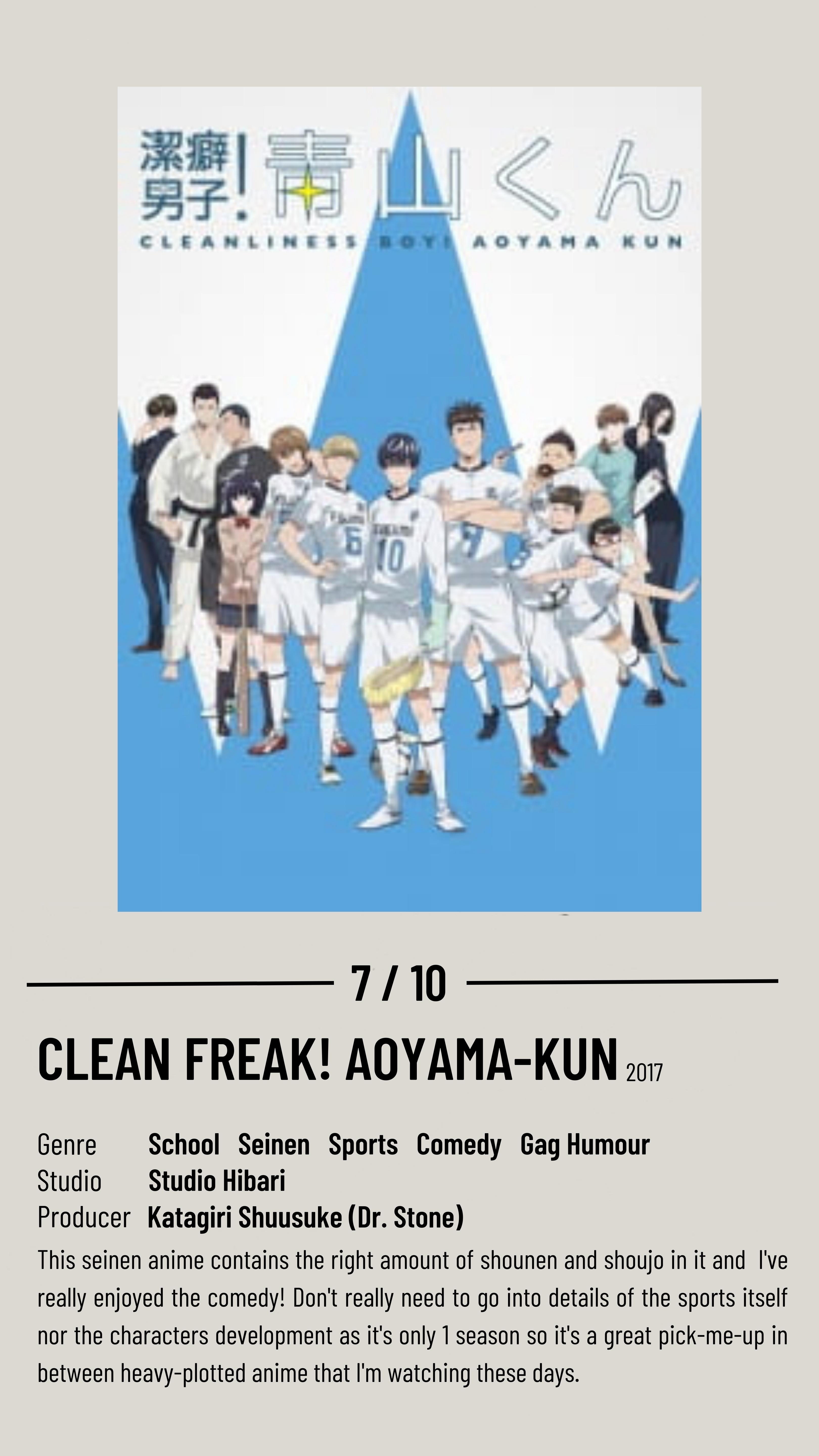 Clean Freak Aoyamakun Review  Whats In My Anime