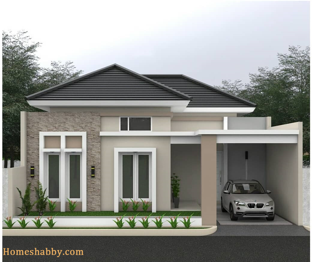 Desain Dan Denah Rumah Ukuran 10 X 12 M Dengan Konsep Rumah Asri Menonjolkan Taman Teras Rumah Homeshabbycom Design Home Plans