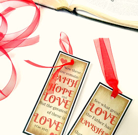 Printable Scripture Valentine Bookmarks @michellepaigeblogs.com