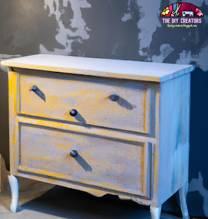 Image of a DIY dresser with a distressed finish in a rustic-style room