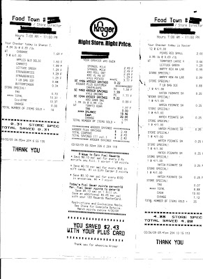 Food Stamp Challenge receipts week 9