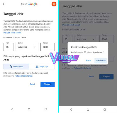 Cara Mengganti Tanggal Lahir Akun Google Saya Di HP Android 4