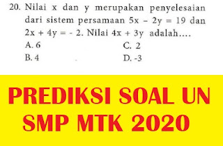 prediksi soal un smp matematika