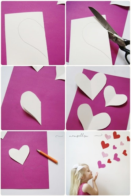 Bastelanleitung, DIY, einfach, Valentinstagskarte, Tutorial, Küsse verschicken, Valentinstag, hearts, crayon, Herzen aus Ölkreide, Herzbotschaft,