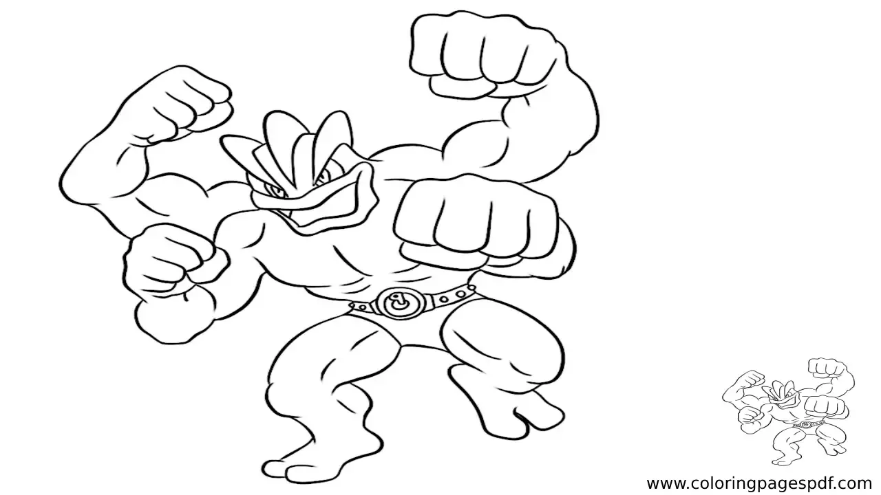 Coloring Page Of Machamp