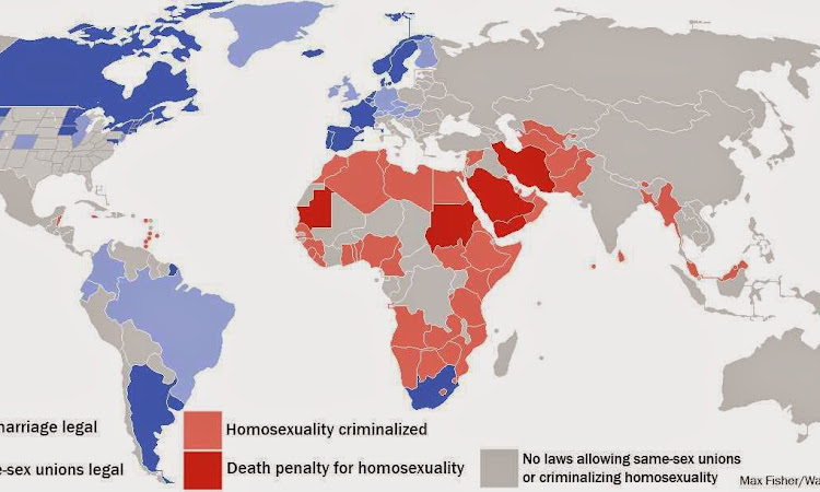 Maps Showing Gay Rights Around the World