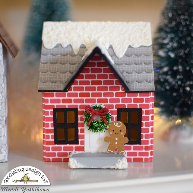 Doodlebug Design: Christmas Village Houses by Mendi Yoshikawa (using Sizzix Dies & Patterned Papers from various Doodlebug collections).