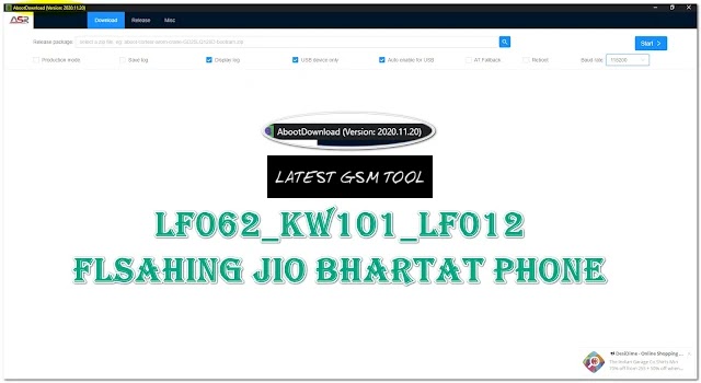 ASR JIO Bharat Mobile Flash Tool 2024
