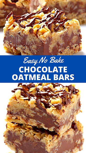Easy No Bake Chocolate Oatmeal Bars