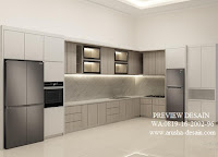 jasa gambar murah kitchen set minimalis