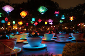 Disneyland Teacups at Night