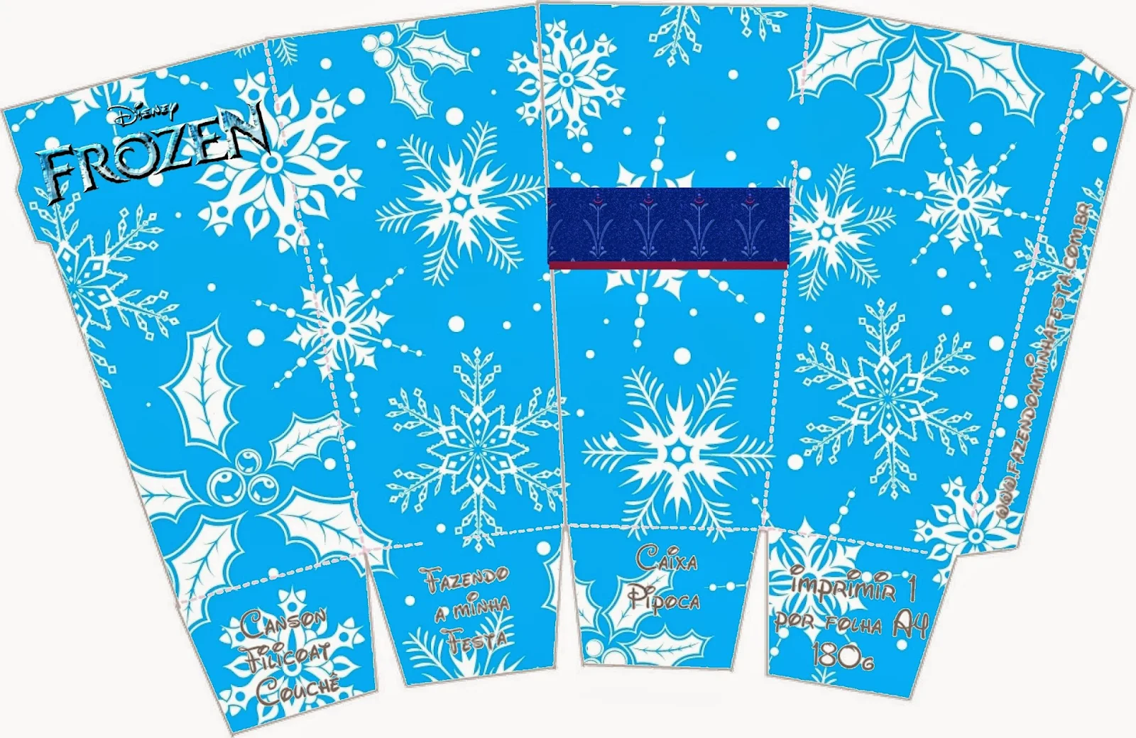 Frozen Free Printable PopCorn Boxes.