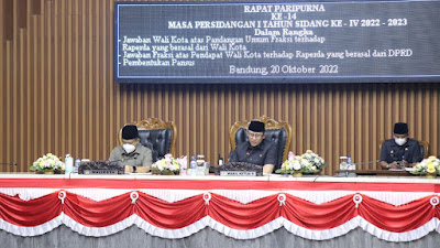 DPRD Kota Bandung Gelar Rapat Paripurna Umumkan Pimpinan dan Anggota Pansus 4 Raperda