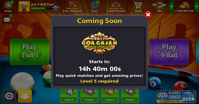 8 Ball Pool Goa Gajah Win Streak