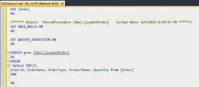 creating stored procedure 3