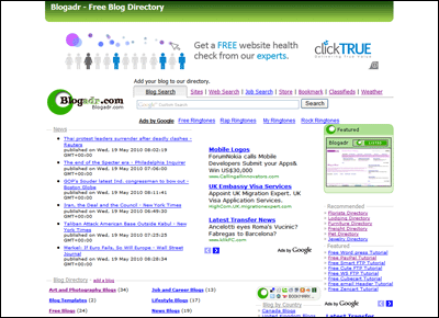 Blog Directory - Web Business Directory! BidBasedWebDirectory.com
