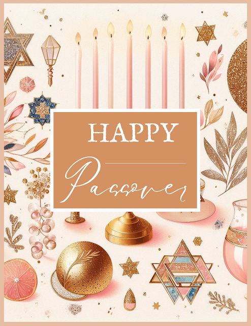 Free Passover Card Printable Greeting | Aesthetic Luxury Bronze Orange Gold Glitter Menorah Modern Jewish Cute Cool Background Image Design