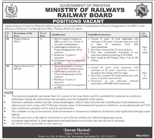 Ministry Of Railway Jobs 2021 How To Apply
