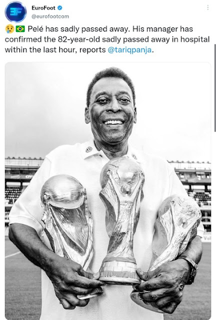 Brazilian Football Legend Pele Dies At 82