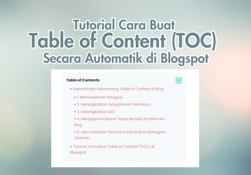 Tutorial Cara Buat Table of Content (TOC) Secara Automatik di Blogspot table-of-content-blogspot
