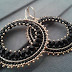 Black hoope earrings