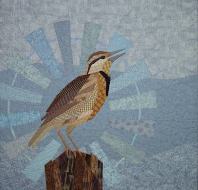 [Meadowlark Morning quilt by Shelly Burge