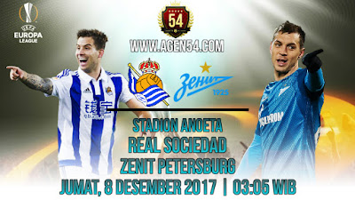 Prediksi Bola Jitu Real Sociedad vs Zenit S.t Petersburg 8 Desember 2017