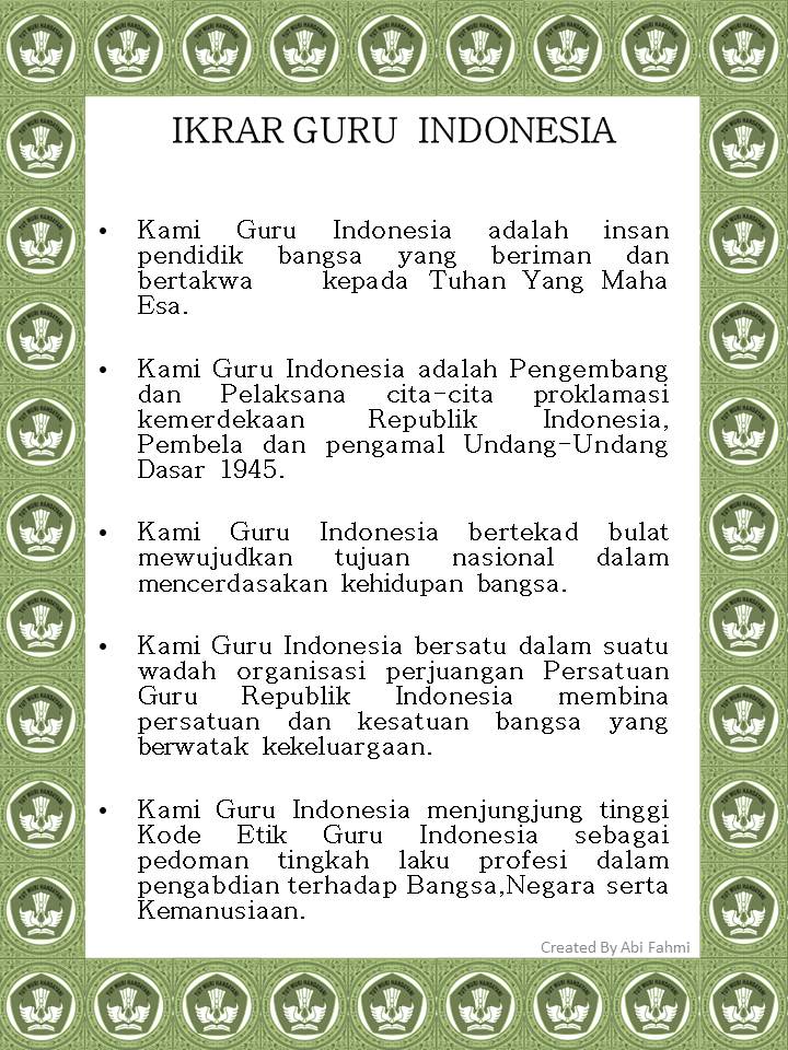 KODE ETIK DAN IKRAR GURU