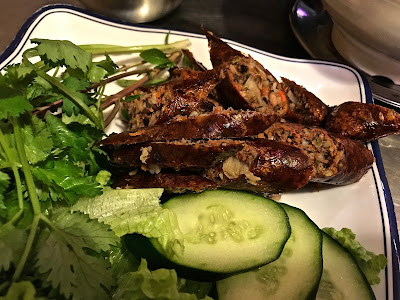 Làng Nướng Việt Nam (Lang Nuong Vietnam), crispy fried hog's pudding