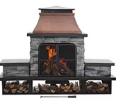 Sunjoy L-OF083PST-2 Mornington Fire Place