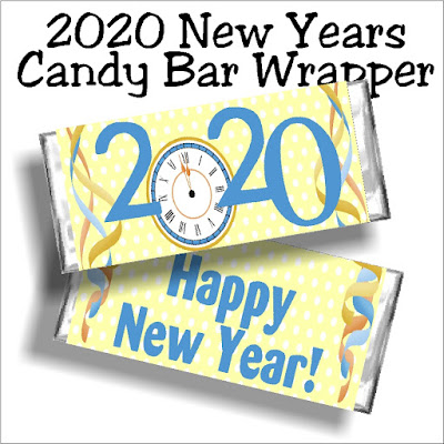 Whether you share these free printable candy bar wrappers at your New Years Eve party or on New Years day, this 2020 candy bar wrapper is the perfect way to wish friends and family a Happy New Year.  