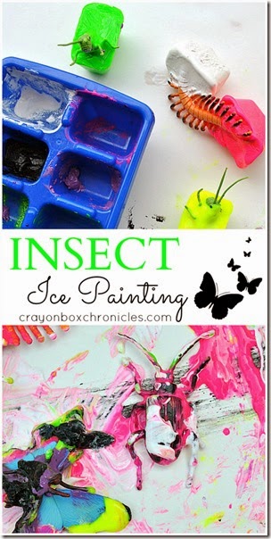 Melting Insect Sensory Painting for Spring from Crayon Box Chronicles