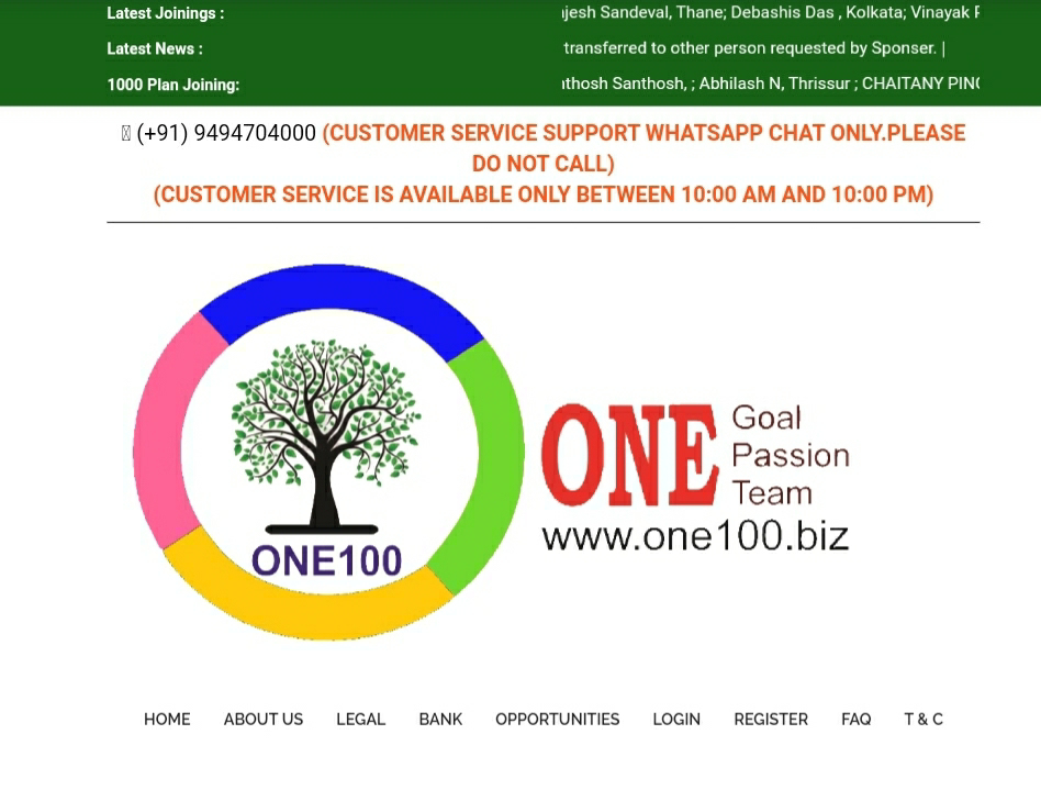 www.One100.Biz Single leg plan review 