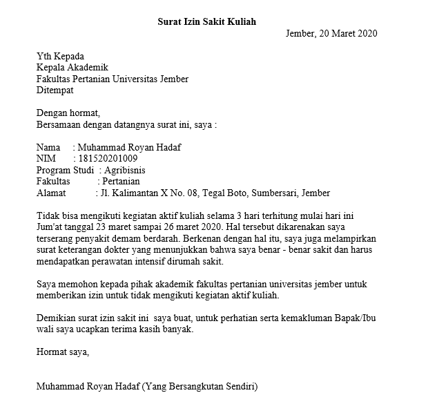 Surat Mohon Pelepasan Pegawai Bertugas