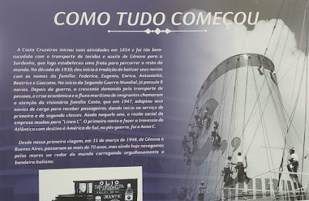  Secretaria de Turismo de Santos realiza exposição em homenagem aos 70 anos da Costa Cruzeiros