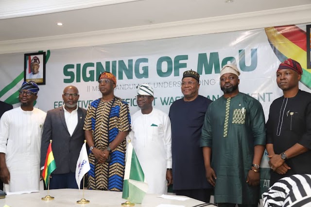 LAGOS, GHANA COY  SIGN MOU ON SOLID AND LIQUID WASTE TREATMENT.