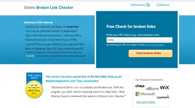 free online broken link checker