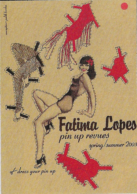 Portuguese fashion designer Fatima Lopes pin up girl paper doll