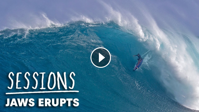 Kai Ian And The Crew Surf The First Huge Swell of The Winter At Jaws Sessions