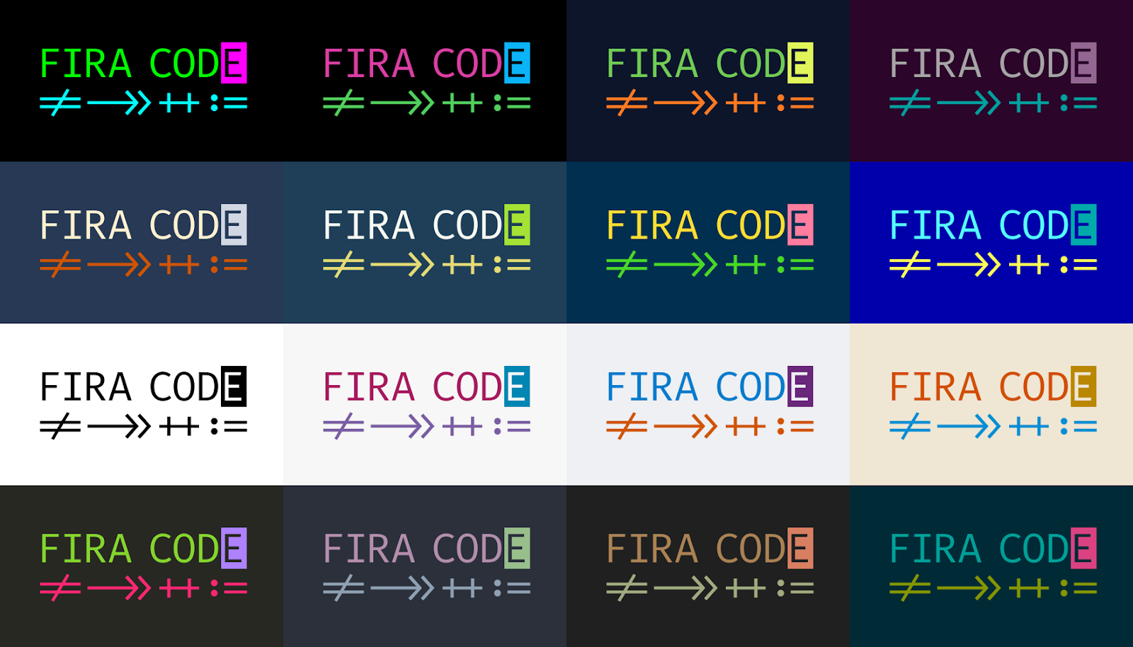 Fira Code Fonts