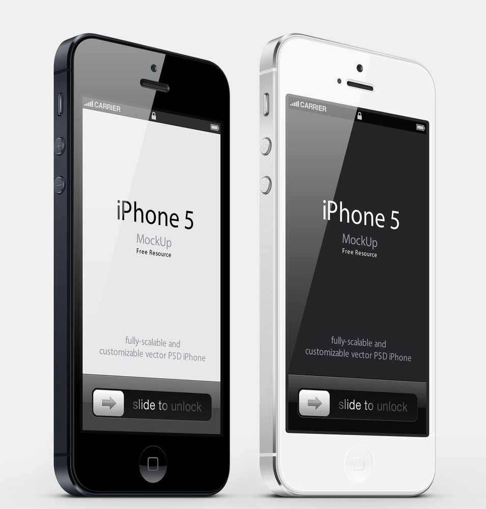 iPhone 5 PSD Mockup